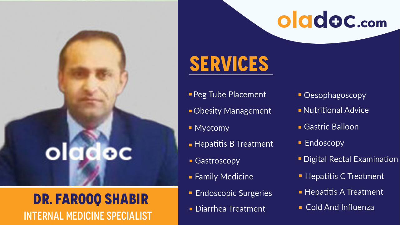 Services  provided by Dr. Muhammad Farooq Shabir